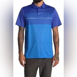 PGA Tour Pro Series Men's XL Dazzling Blue Stretch Wicking Golf Polo Shirt NWOT‎